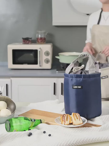 Cylindrical Insulated Lunch Bag
